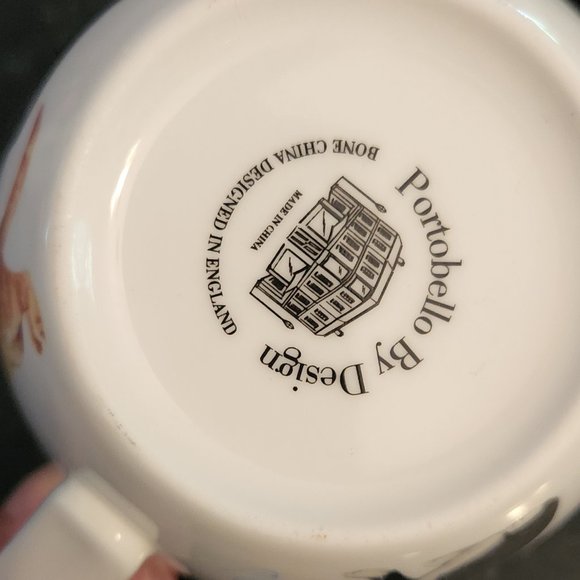 2 Portobello By Design 'Home Is Where My Cat Is' Bone China XL Mugs EUC … - Picture 7 of 9